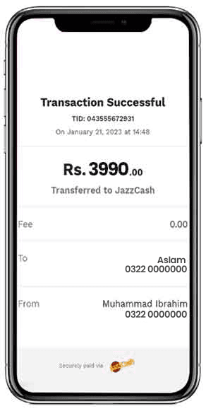 EasyPaisa step 5 — Done