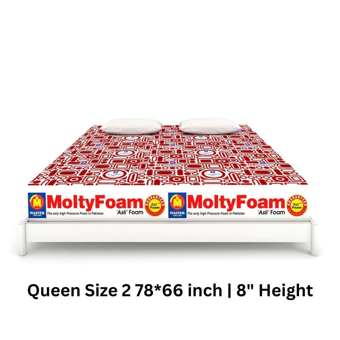 Master MoltyFoam Mattress | Queen Size 2 78*66 inch | 8″ Height