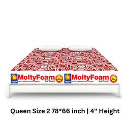 Master MoltyFoam Mattress | Queen Size 2 78*66 inch | 4″ Height 1
