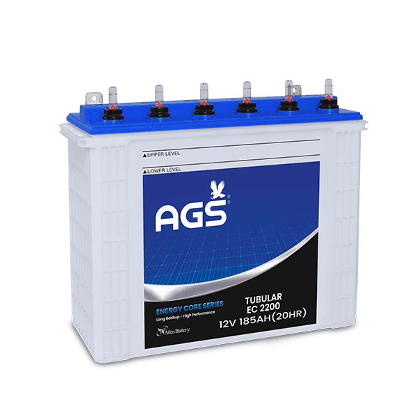 AGS | EC-2200 Tubular 5 Plates Battery (12V 185AH, 20HR)