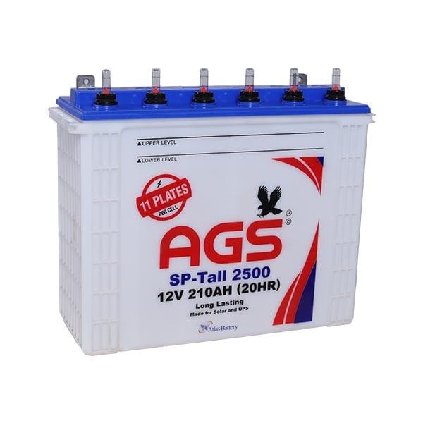 AGS | SP-2500 Tubular 11 Plates Battery (12V 210AH, 20HR)