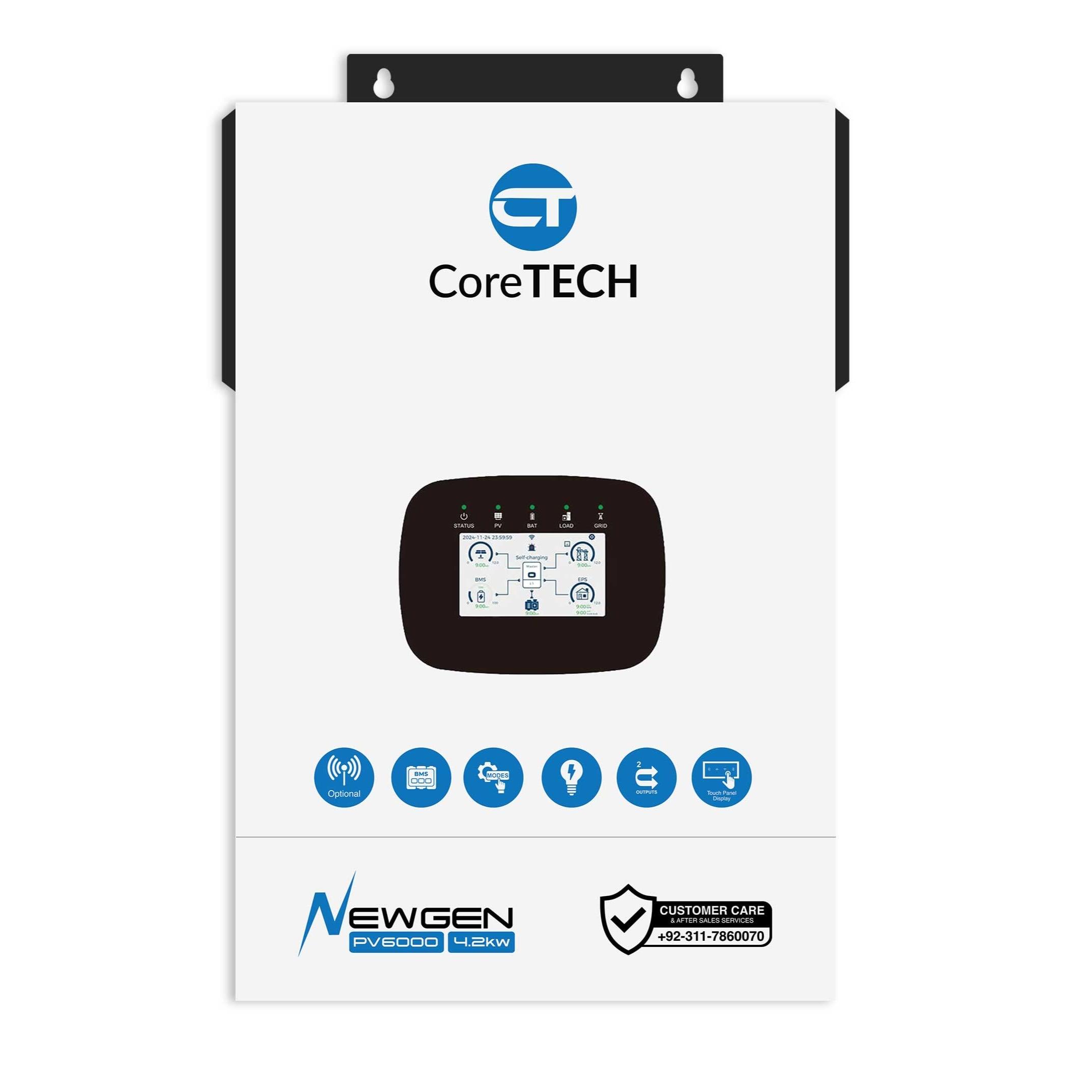 CoreTECH NewGen PV6000 4.2KW Hybrid Inverter.