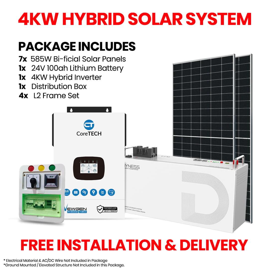 4KW HYBRID SOLAR SYSTEM PACKAGE