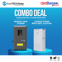 CoreTECH NexGen PV20000 10KW Hybrid Inverter & Dyness PowerBrick Max 16.07kWh 51.2V – 314Ah IP20 Lithium-ion Battery Combo Deal  1
