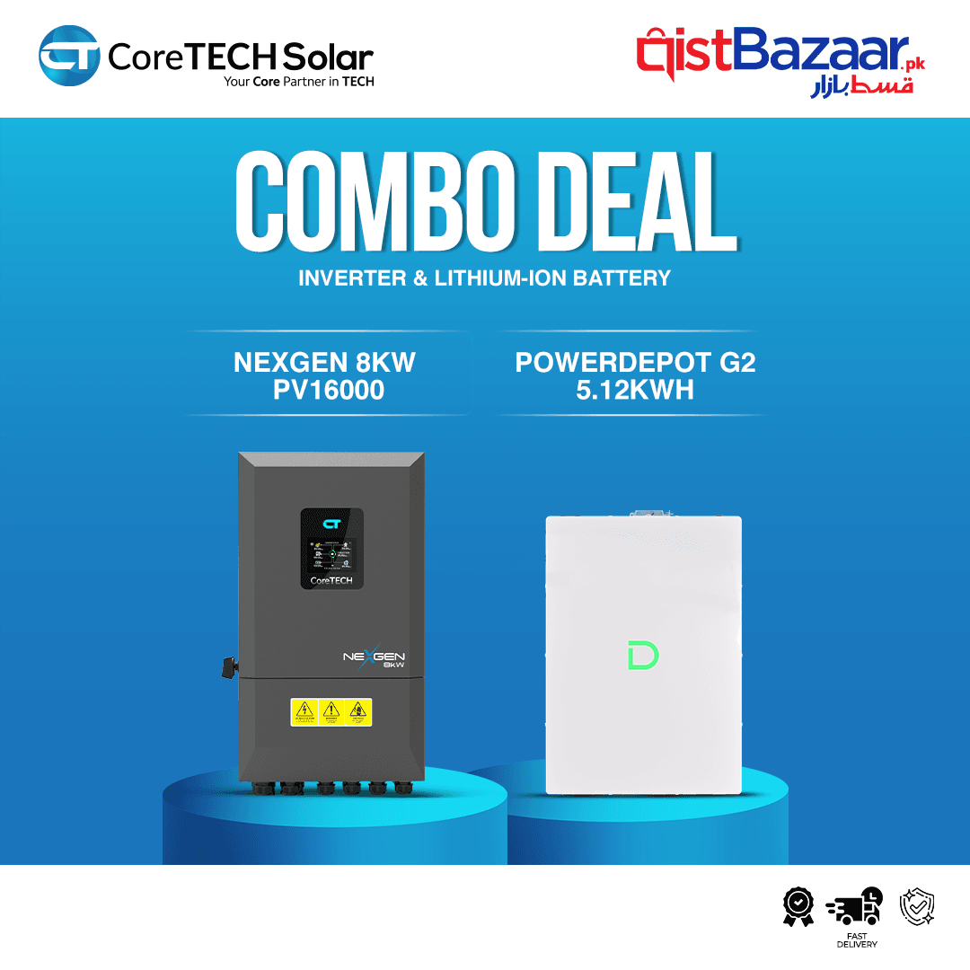 CoreTECH NexGen PV16000 8KW Hybrid Inverter & Dyness PowerDepot G2 5.12kWh 51.2V – 100Ah IP66 Lithium-ion Battery Combo Deal