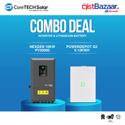 CoreTECH NexGen PV20000 10KW Hybrid Inverter & Dyness PowerDepot G2 5.12kWh 51.2V – 100Ah IP66 Lithium-ion Battery Combo Deal 1