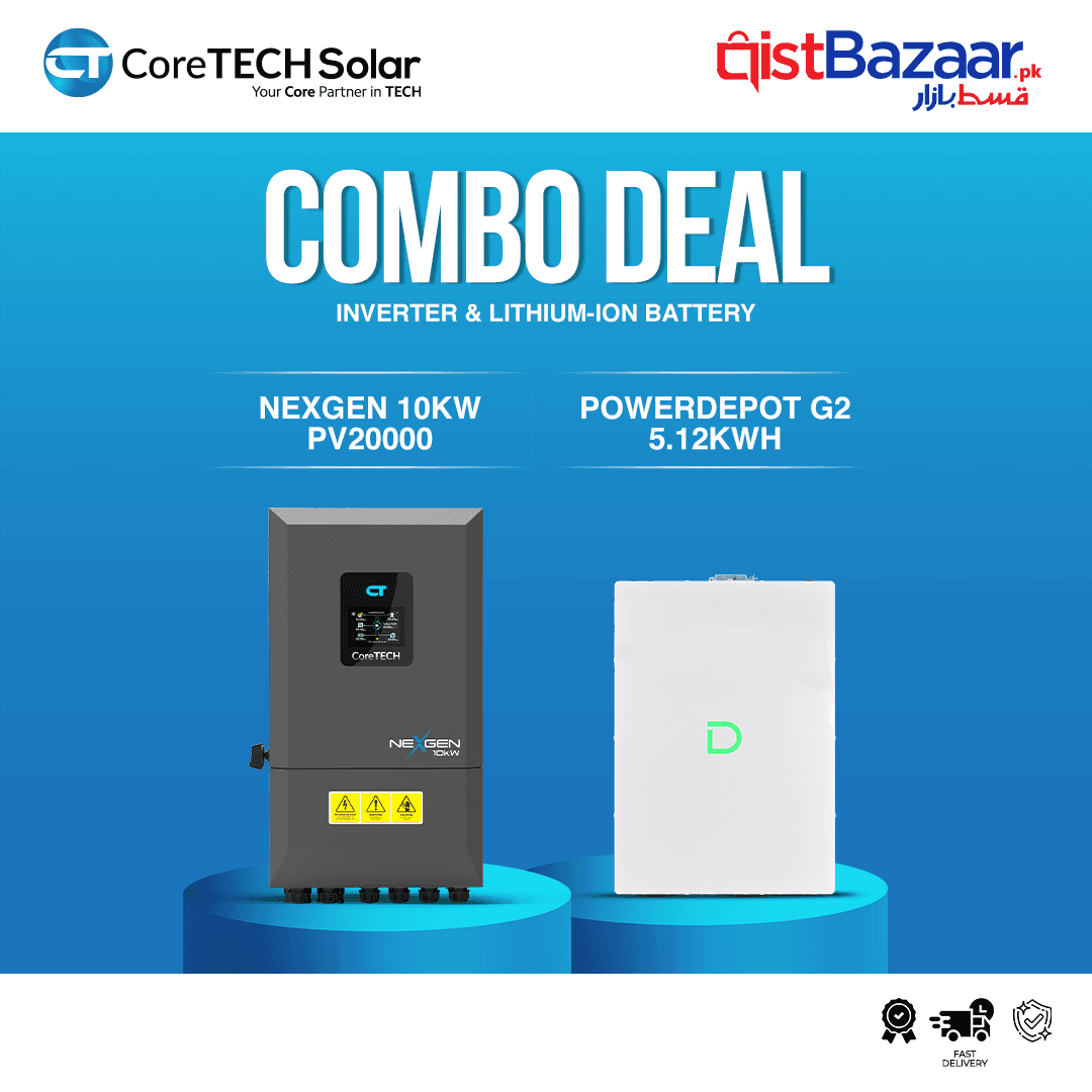 CoreTECH NexGen PV20000 10KW Hybrid Inverter & Dyness PowerDepot G2 5.12kWh 51.2V – 100Ah IP66 Lithium-ion Battery Combo Deal