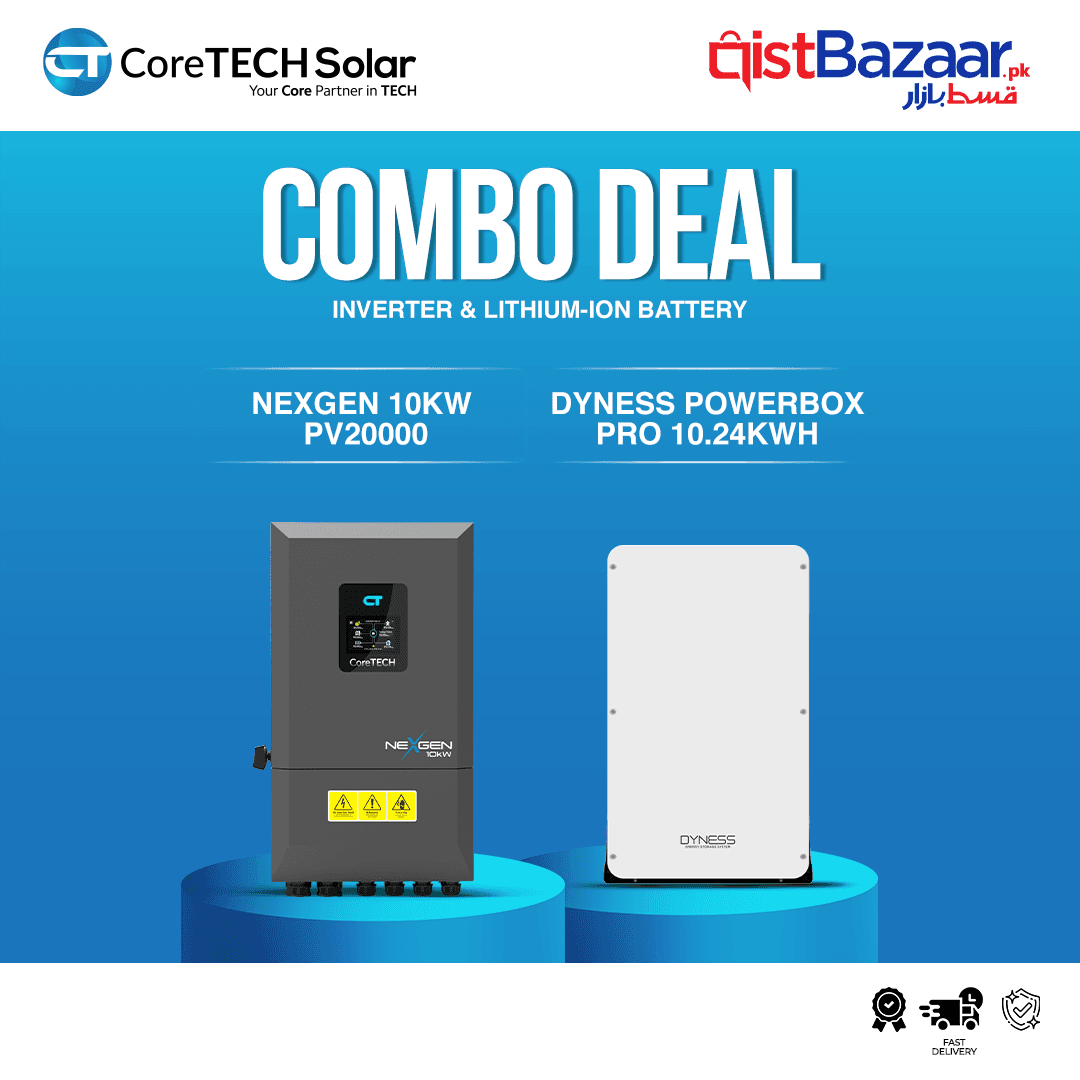 CoreTECH NexGen PV20000 10KW Hybrid Inverter & Dyness Powerbox Pro 10.24kWh 51.2V – 200Ah IP65 Lithium-ion Battery Combo Deal