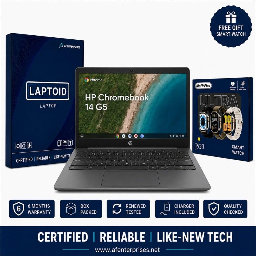 Hp Chromebook 14 G5 | 4GB RAM | 16GB Rom | 14'' Inch Screen | Android 