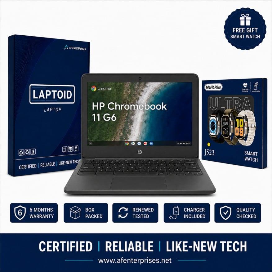 Hp Chromebook 11 G6 EE | Windows 10 | 4GB RAM | 16GB Rom | 11.6inch Screen 