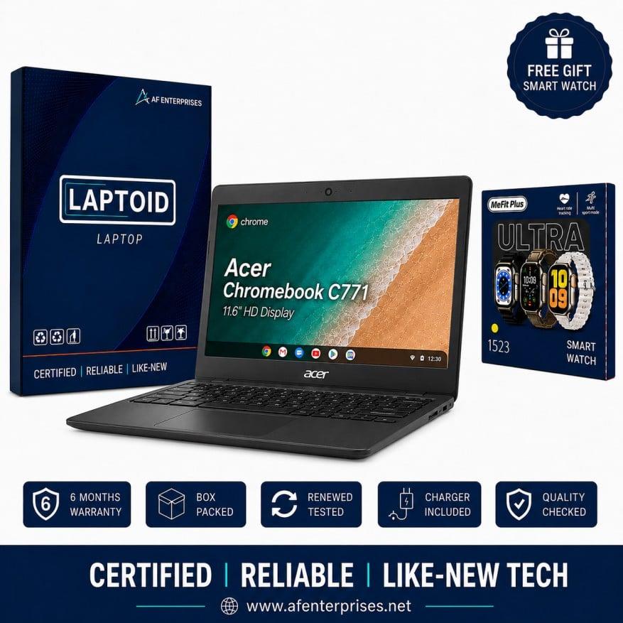 Acer Chromebook C7331 | TOUCH SCREEN | 4GB RAM | 32GB Rom | 11.6inch Screen | Windows 10