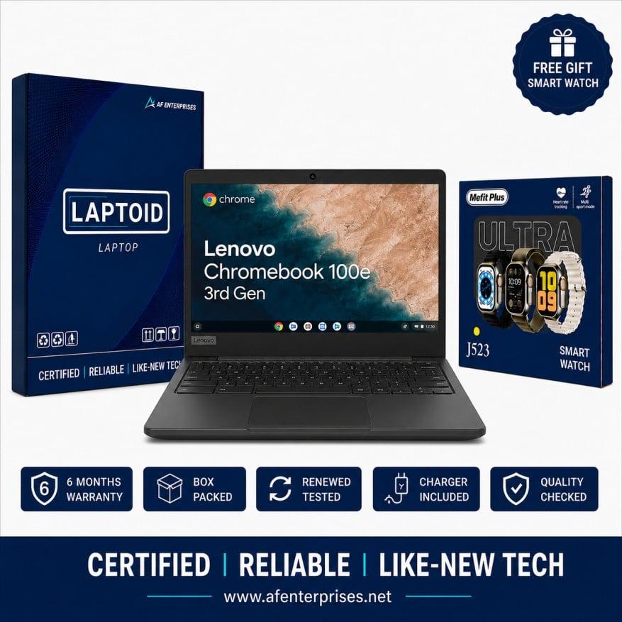 Lenovo Chromebook 100e 3rd Gen | 4GB RAM | 64GB Rom |  | 11.6inch Screen | Android 