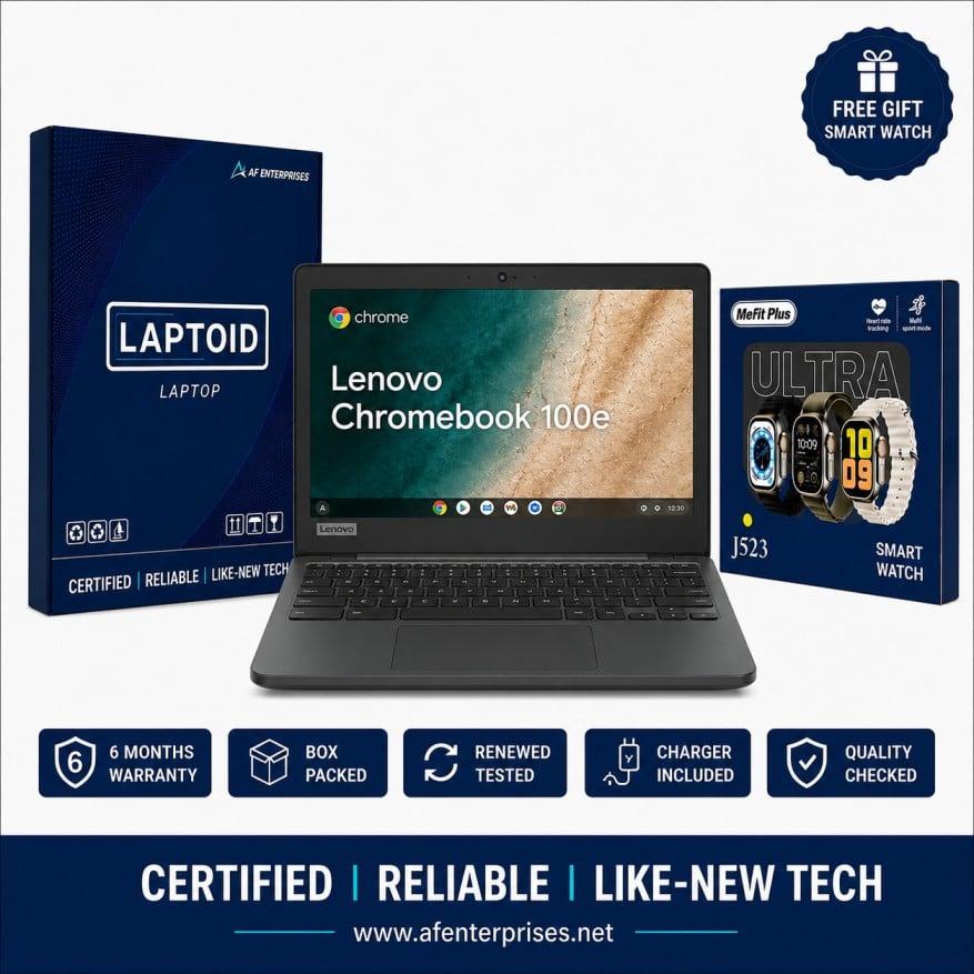 Lenovo Chromebook 100e | 4GB RAM | 32GB Rom |11.6inch Screen | Android