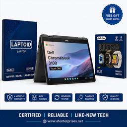 Dell Chromebook 3100 2IN1 X360 | TOUCH SCREEN | 4GB RAM | 32GB Rom | 11.6inch Screen | Android  1
