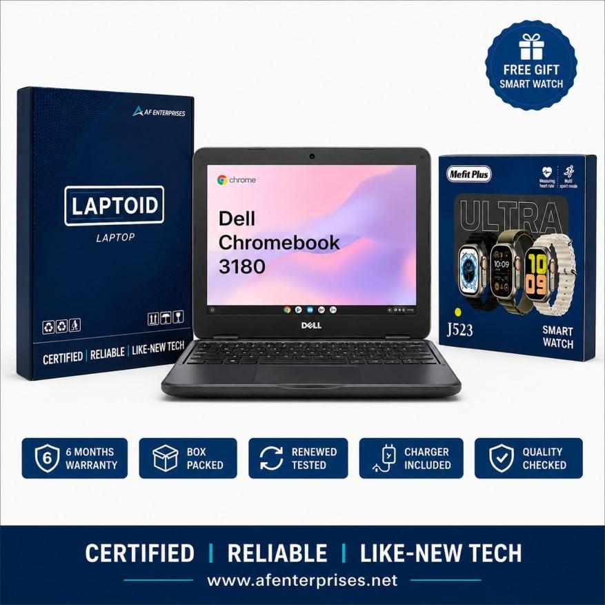 Dell Chromebook 3180 | 4GB RAM | 16GB Rom | 11.6inch Screen | Android