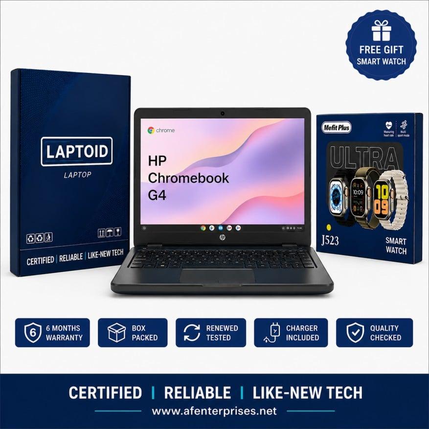Hp Chromebook G4 EE | Windows 10 | 4GB RAM | 16GB Rom  | 11.6inch Screen 