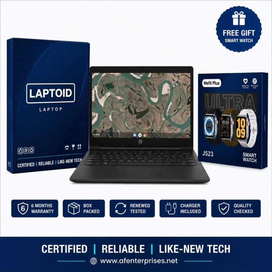 Hp Chromebook 14 G7 | TOUCH SCREEN| 8GB RAM | 32GB Rom | 11.6inch Screen | Android 