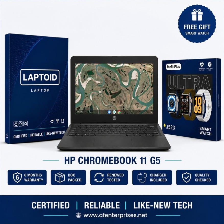 Hp Chromebook G5 EE | 4GB RAM | 16GB Rom  | 11.6inch Screen | Android - 