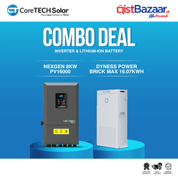 CoreTECH NexGen PV16000 8KW Hybrid Inverter & Dyness PowerBrick Max 16.07kWh 51.2V – 314Ah IP20 Lithium-ion Battery Combo Deal 1