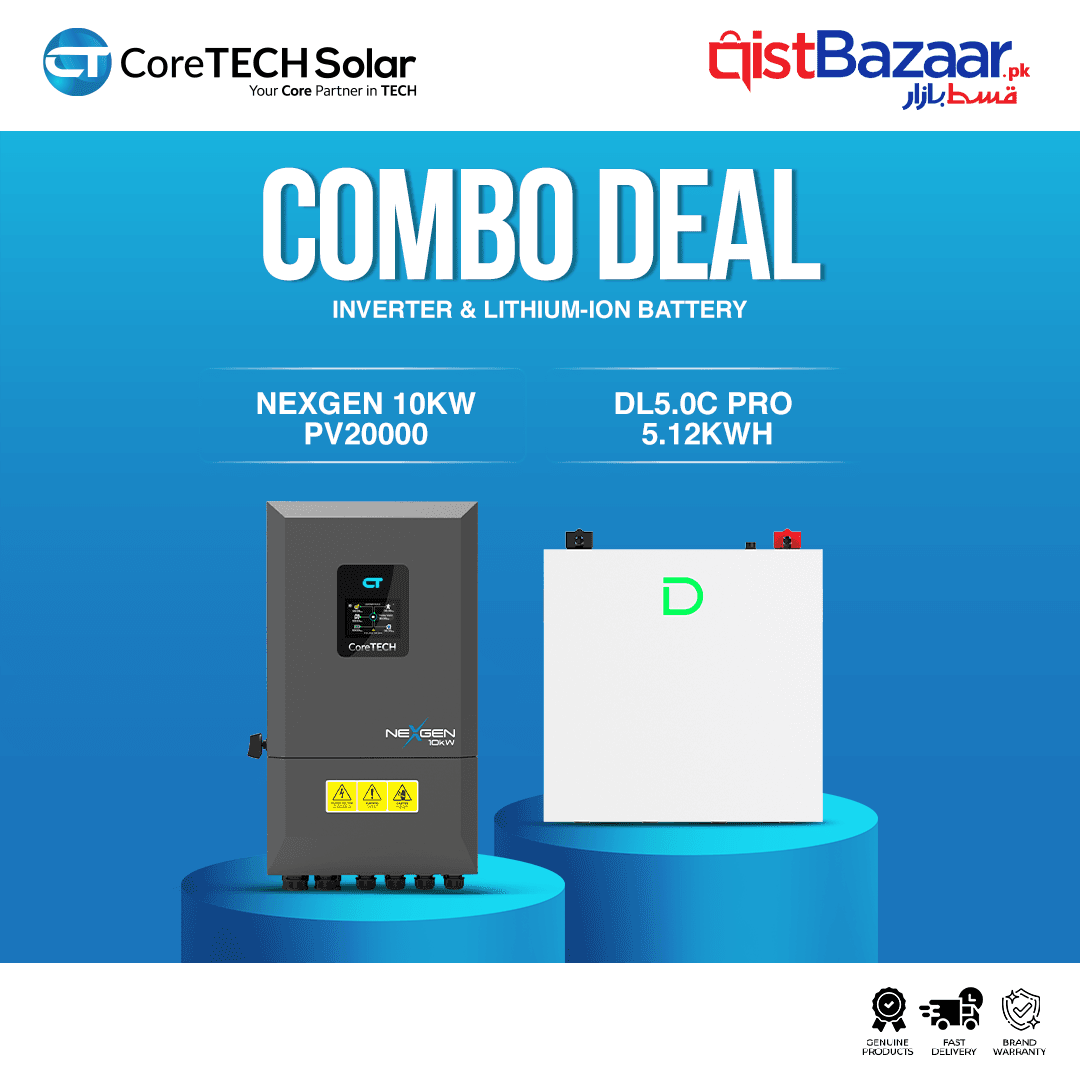 CoreTECH NexGen PV20000 10KW Hybrid Inverter & Dyness DL5.0C Pro 5.12kWh 51.2V – 100Ah IP20 Lithium-ion Battery Combo Deal
