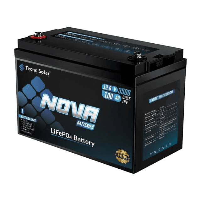 Tecno solar | Nova Cube Battery | for solar, inverter, 12.8V, 100Ah