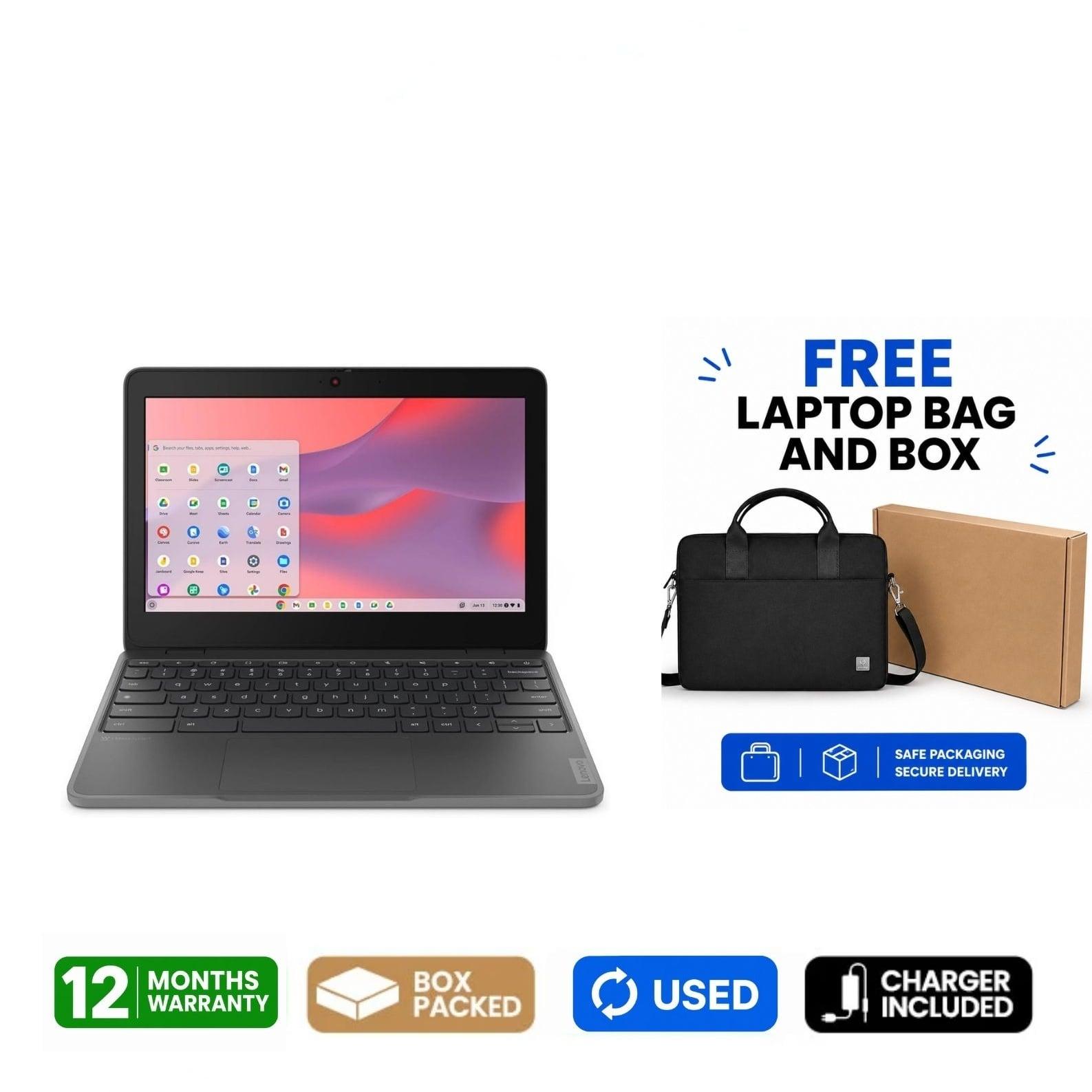 Laptop Lenovo chromebook 100e 4gb ram 32gb storage 2027 updates with 3 months warranty (USED)